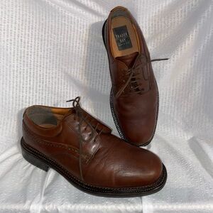 Trader Bay Brown Leather Oxfords with Sturdy Sole